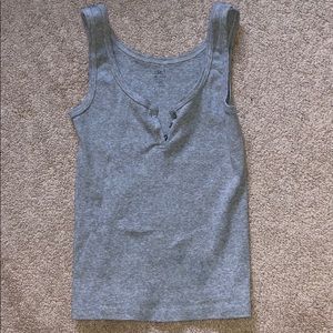 Brandy Melville Grey Button Up Tank